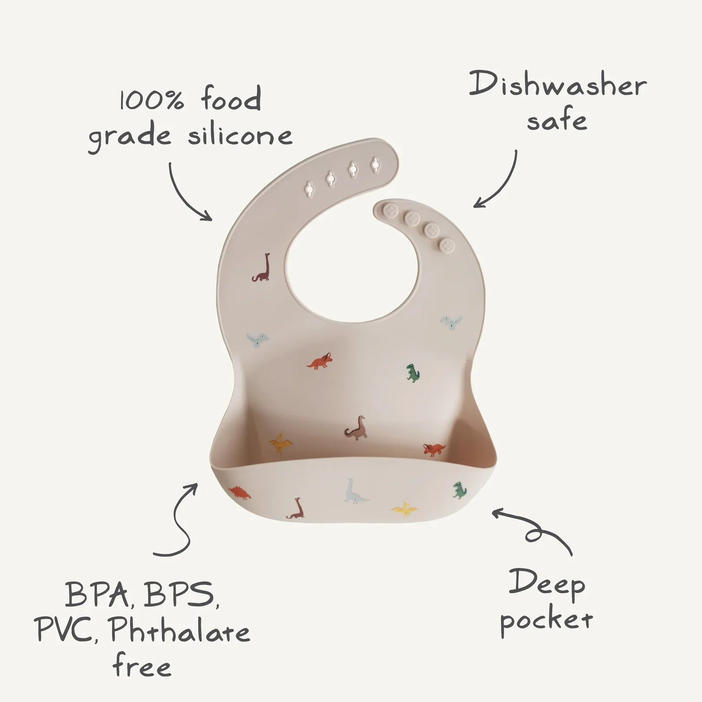 Silicone Baby Bib - Daisy
