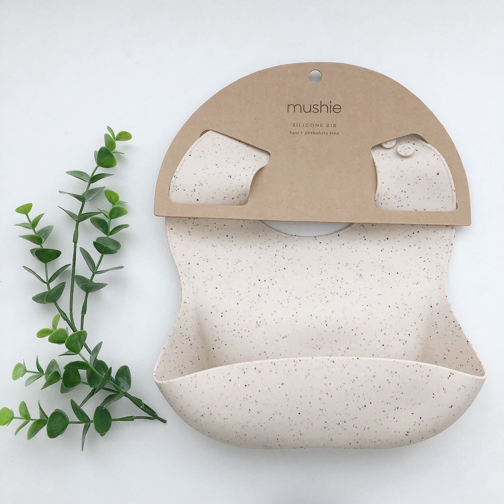 Silicone Baby Bib - Shifting Sand Terrazzo