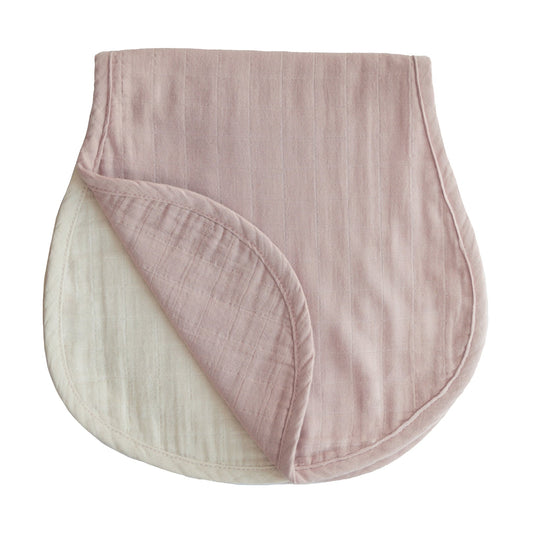 Organic Cotton Muslin Burp Cloth 2-Pack | Blush/Fog