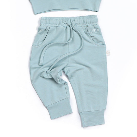 blue boys soft bamboo jogger